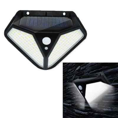 Luminária Solar de Parede 102 Leds Sensor IP65 25W Preto Shopmix