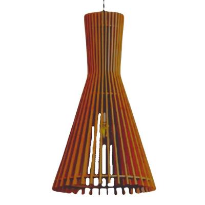 Luminária Pendente Turin MDF Bivolt E27 Cabo Ajustável Marrom Lenobre