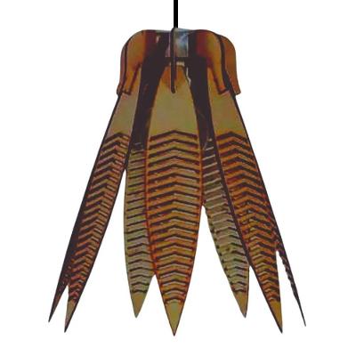 Luminária Pendente Ciclame MDF Soquete E27 100W Bivolt Marrom Lenobre