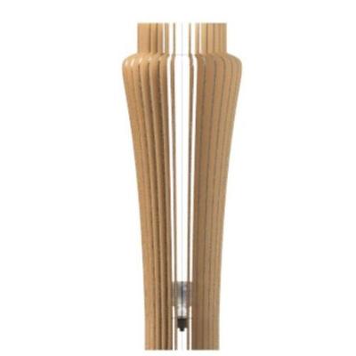 Luminária de Chão Azaléia MDF 100W Bivolt E27 87cm Preta Lenobre