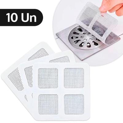 Kit 10 Protetor de Ralo Tela Adesiva Anti Inseto Descartável