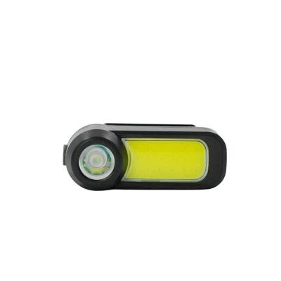 Lanterna de Cabeça LED COB Mini Recarregável USB Preta Shopmix
