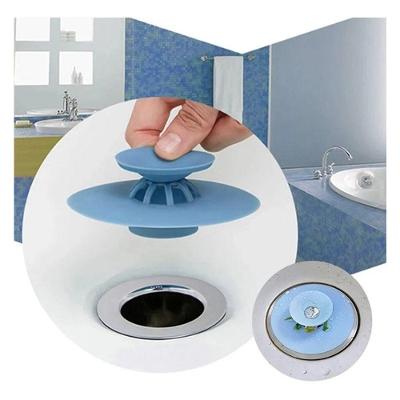 Kit 3 Protetores de Ralo Capa de Pia Silicone para Cozinha Azul Shopmix