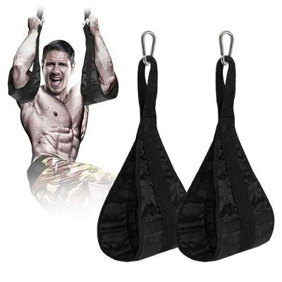 Kit 2 Cintas Suporte de Braço Ab Treino Abdominal Mosquetão de Metal 130kg