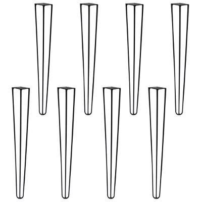 Kit 8 Pés para Móvel G41 Hairpin Legs Metal 60cm Preto Gran Belo