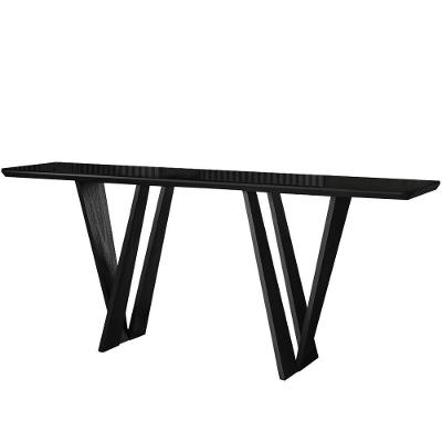 Aparador Decorativo Shuri G13 180cm Preto Ébano com Estrutura em MDF Gran Belo