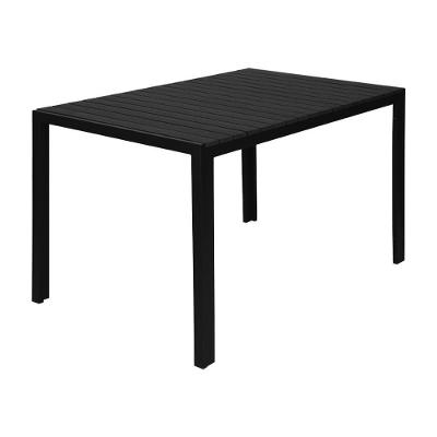 Mesa para Área Externa Leblon G56 Retangular Polywood Alumínio Preto Gran Belo