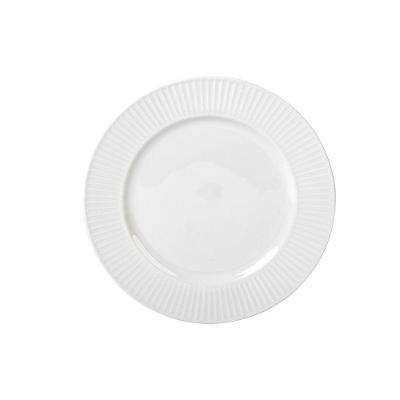 Prato de Sobremesa Lavish New Bone China Porcelana 20cm Branco L'Hermitage