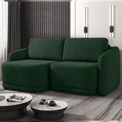Sofá Cama Varsóvia 3 Lugares Retrátil e Reclinável 196cm Verde Gran Belo