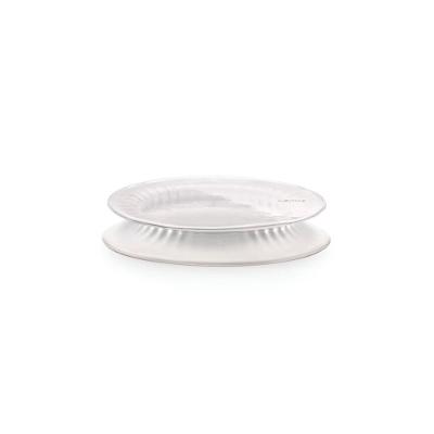 Tampa de Silicone Redonda Flexível 3 Peças Reutilizável para Cozinha Branca Lékué