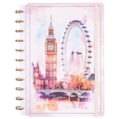 Caderno de Disco Reposicionável Disko Inglaterra Médio m Dourado