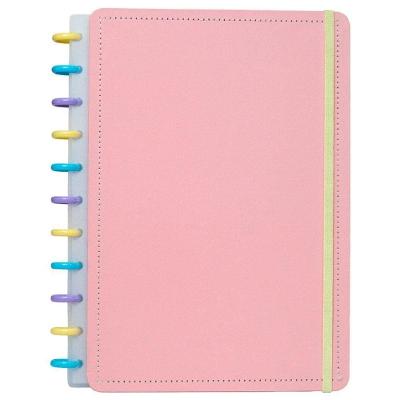 Caderno de Disco Disko Tutti Frutti Grande Capa Dura 80 Folhas Rosa