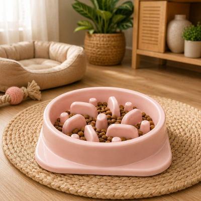 Comedouro Lento BUPPY PET para Pets Plástico Rosa 20cm 01 Unidade