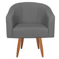 Kit Diva Recamier Heitor 160Cm Lado Esquerdo E 02 Poltronas Luiza Suede - Amarena Móveis Cinza - 6