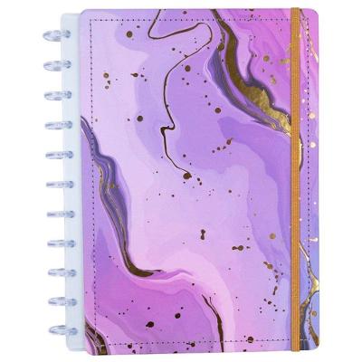 Caderno de Disco Reposicionável Disko Gran Médio m Capa Dura Lilás