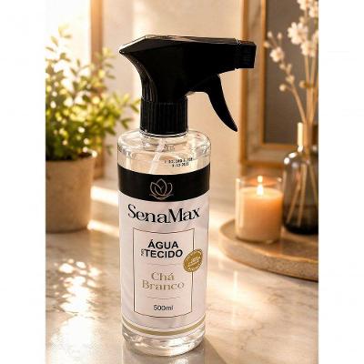 Água para Tecido Chá Branco 500ML Borrifador Perfuma Roupas Transparente Senalândia