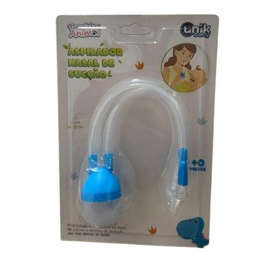 Aspirador Nasal Infantil Menino com Silicone e Válvula Azul Unik