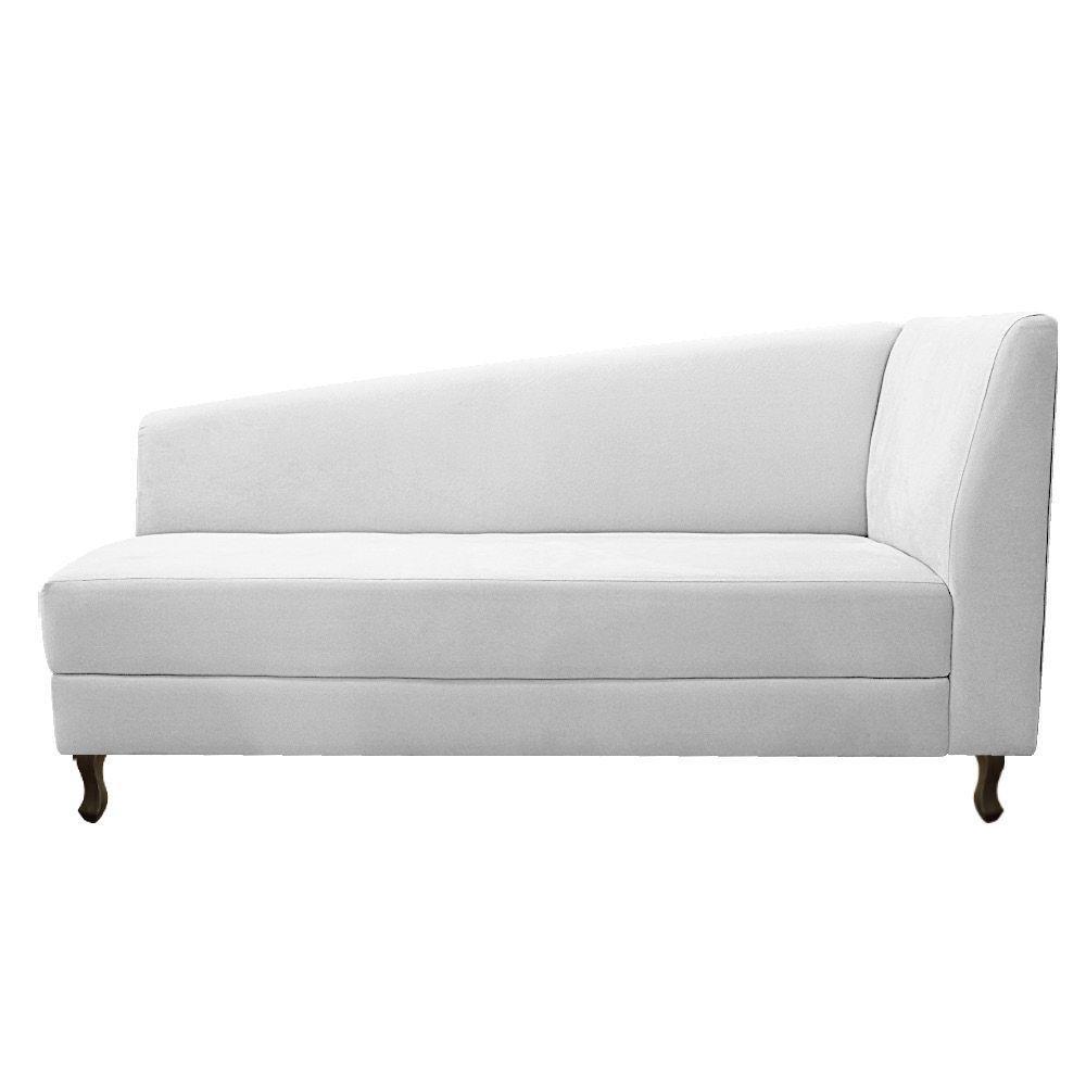 Kit Diva Recamier Heitor 160Cm Lado Esquerdo E 02 Poltronas Luiza Suede - Amarena Móveis Branco - 7