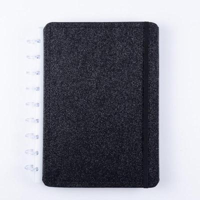 Caderno de Disco Disko Shine Capa Dura Médio m 80 Folhas Preto