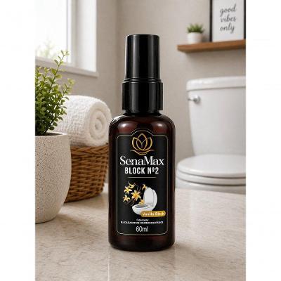 Bloqueador de Odores Sanitário Vanilla Black 60ML Válvula Spray Senalândia