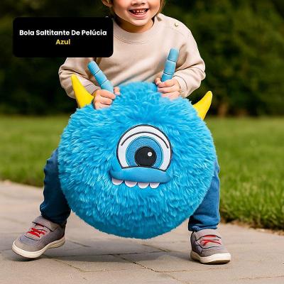 Bola de Pelúcia Inflável Saltitante Monstrinho com Bomba Azul Unitoys