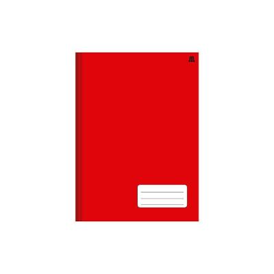 Caderno Pequeno Costurado Capa Dura Animativa 96 Folhas Vermelho