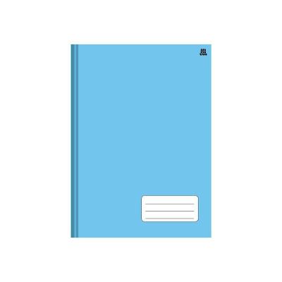 Caderno Pequeno Costurado Capa Dura Animativa 96 Folhas Azul