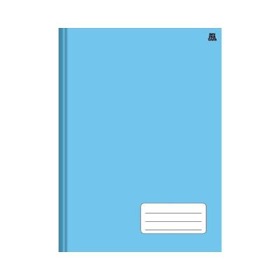 Caderno Grande Capa Dura Animativa 96 Folhas Pauta Especial Azul