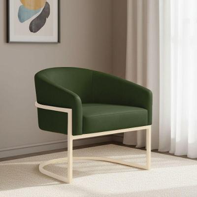 Poltrona Arielle Industrial Sintético PU Espuma D26 Verde D'Rossi