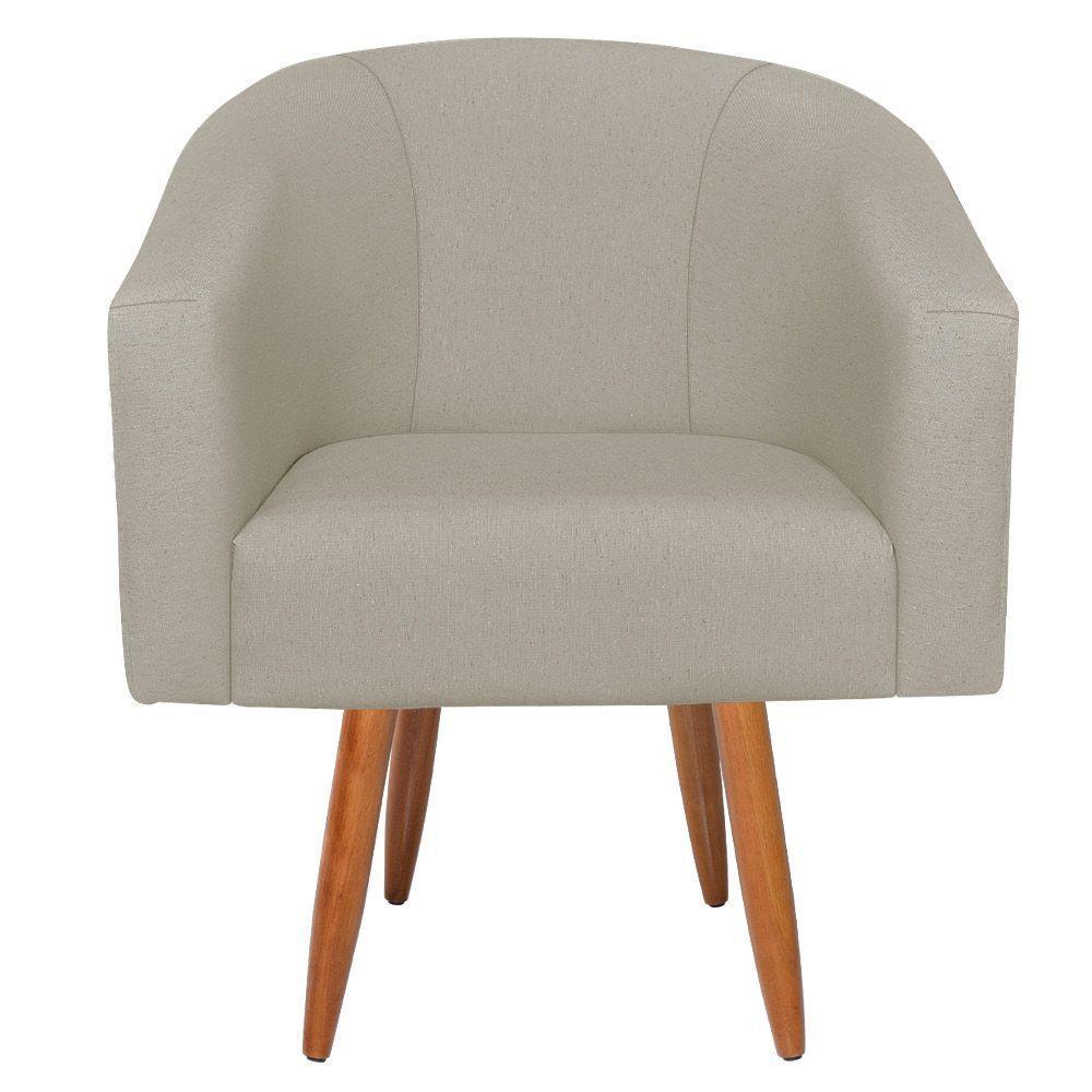 Kit Diva Recamier Heitor 140Cm Lado Esquerdo E 02 Poltronas Luiza Linho - Amarena Móveis Bege - 6