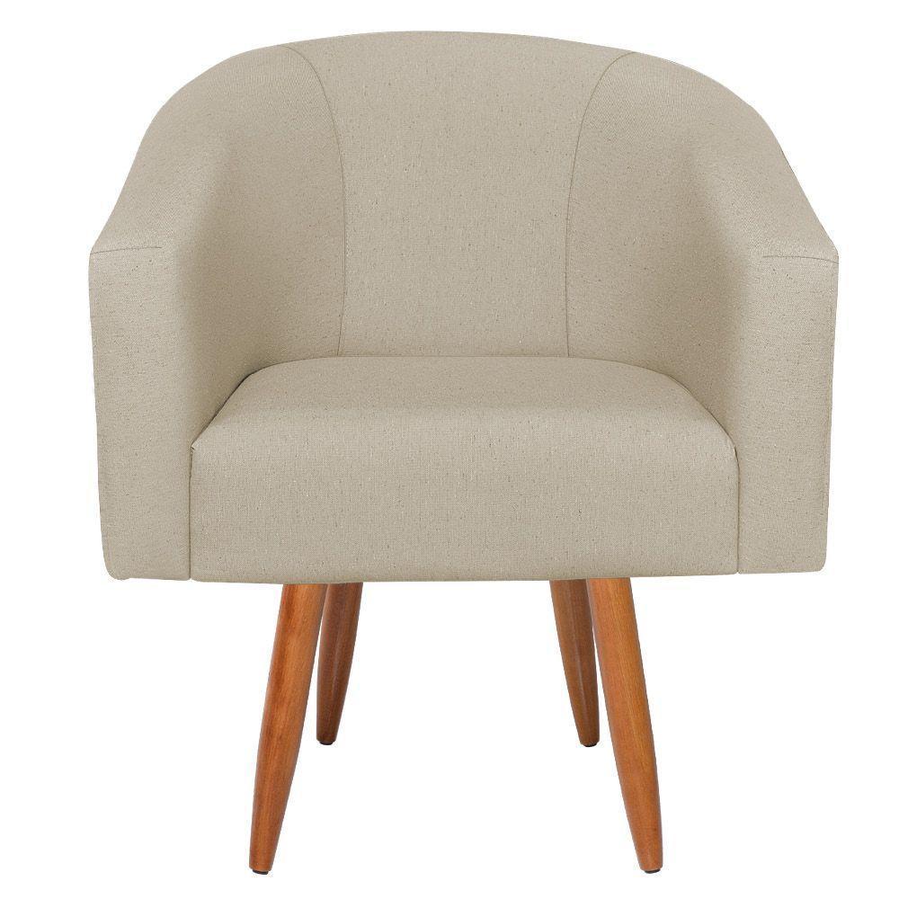 Kit Diva Recamier Heitor 140Cm Lado Esquerdo E 02 Poltronas Luiza Suede - Amarena Móveis Bege - 6