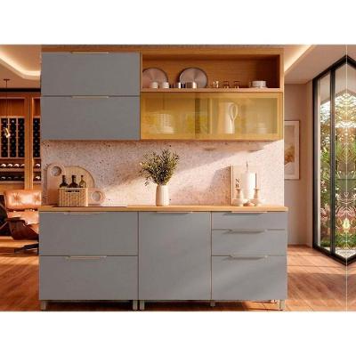 Kit Cozinha Marquesa CZ429 5 Portas 4 Gavetas MDF Verde Nesher Móveis