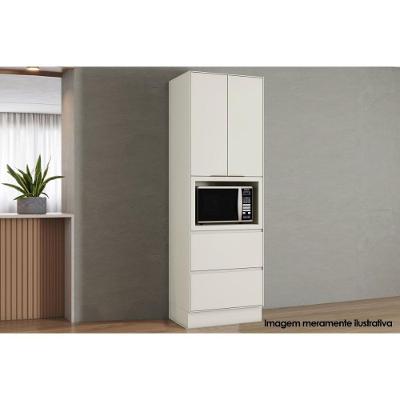 Paneleiro de Cozinha Fineze 2 Portas 2 Gavetas MDF 51CM Areia Móveis Henn