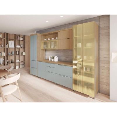 Cozinha Completa Marquesa CZ438 6 Portas 5 Gavetas MDF Verde Nesher Móveis