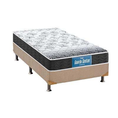 Kit Cama Box Solteiro Colchão Ortopédico Prómiddle D28 Suede Preto Probel