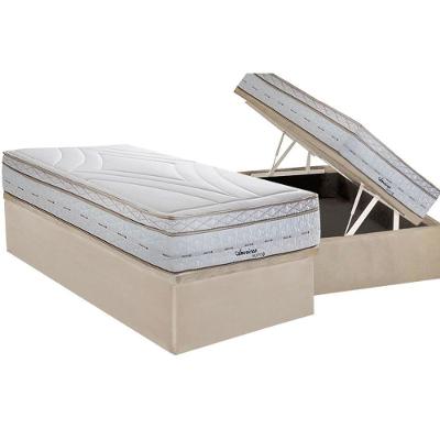 Cama Box Baú Solteiro Maxspring American Euro Pillow Bonnel Bege Herval