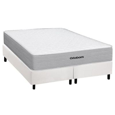 Cama Box Queen Corano White Colchão Plenno Ensacadas Poliéster Branco Ortobom