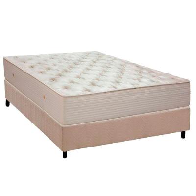 Cama Box Casal Orthotel SLX Molas Ensacadas Suede Bege Ortobom