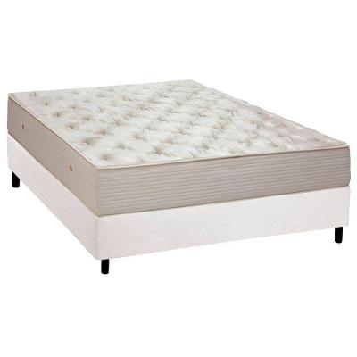 Cama Box com Colchão Casal Orthotel SLX Pillow Top Molas Ensacadas Ortobom
