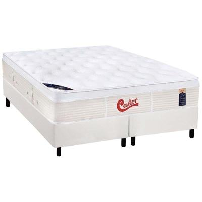Cama Box com Colchão King Vitagel Euro Pillow Molas Pocket Branco