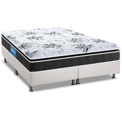 Cama Box com Colchão King Ortopédico Hiper Firme Pillow Top Branco Probel