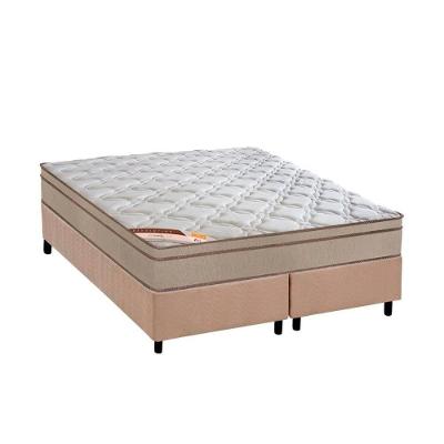 Cama Box com Colchão Queen Revolution Euro Pillow Suede Bege a Costa Rica