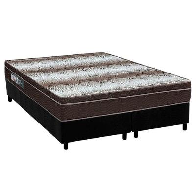Cama Box com Colchão Queen Ortopédico Light Euro Pillow D28 Preto Ortobom