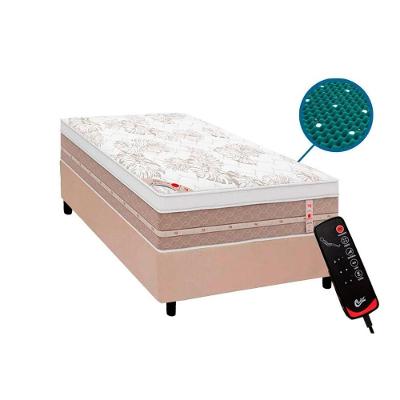 Cama Box Solteiro Niponpedic Colchão Magnético Molas Ensacadas Bege Castor
