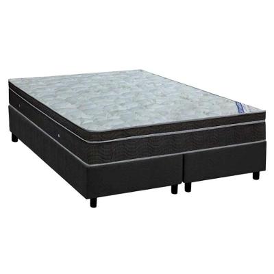 Cama Box King Nanolastic Light Euro Pillow Ensacadas Cinza Ortobom