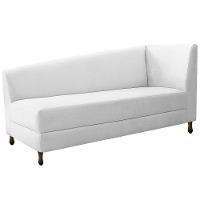 Kit Diva Recamier Heitor 185Cm Lado Esquerdo E 02 Poltronas Luiza Suede - Amarena Móveis Branco - 5