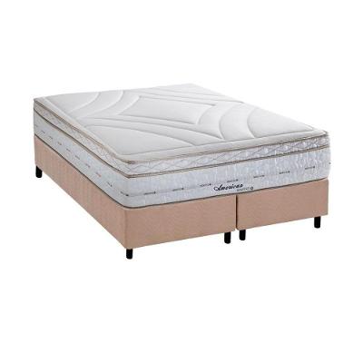 Cama Box King Maxspring American Euro Pillow Bonnel Bege Herval