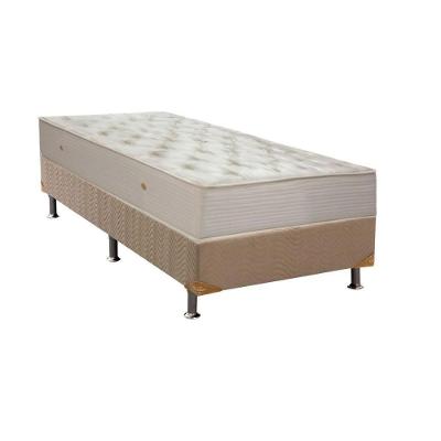 Cama Box Solteiro Orthotel SLX Molas Ensacadas Suede Bege Ortobom