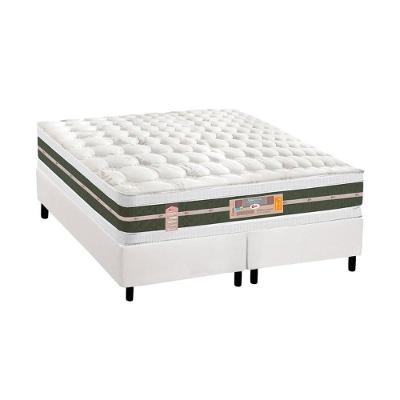 Kit Cama Box Colchão King Silver Star Euro Pillow Branco a Costa Rica