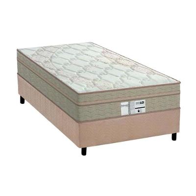 Cama Box Solteiro Born Black Molas Euro Pillow Suede Bege Probel